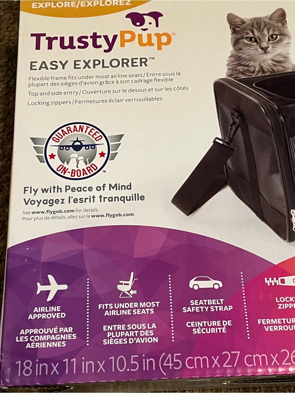 Trusty Pup Easy Explorer Secure Mesh Carrier for Cats and Dogs - NEW
